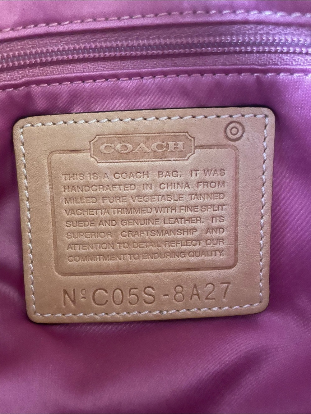 Vtg 2005 Coach Studded Crystal Vachetta Leather Soho Hobo Bag 8A27 Y2K NWT READ - Picture 9 of 11